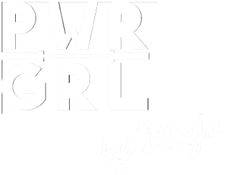 Powergirl logo in white.